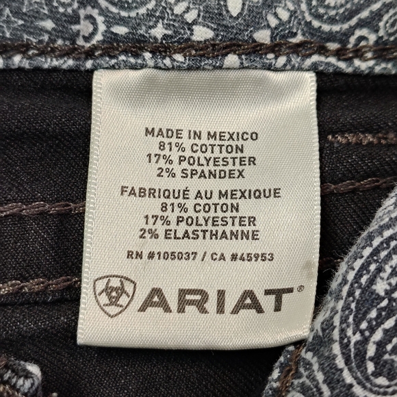 Ariat REAL Jeans Womens Size 27L Black Riding Mid Rise Bootcut 10011684 - Picture 12 of 13